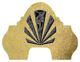 DARAY-L-602-BK-SH-GD Black Sunburst Shimmer Gold